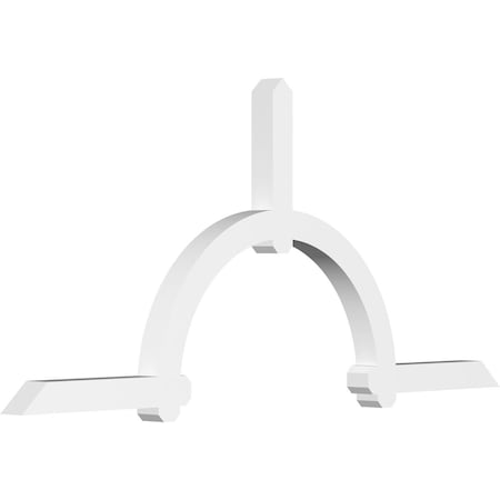 Ekena Millwork Ericson Architectural Grade PVC Gable Bracket, 96"W x 44"H x 4"D x 4"F, 11/12 Pitch GBP096X44X0404ERI00